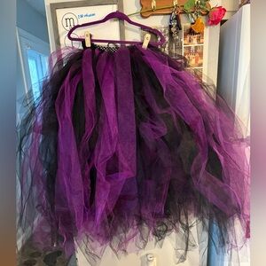 Purple and Black Tulle Skirt